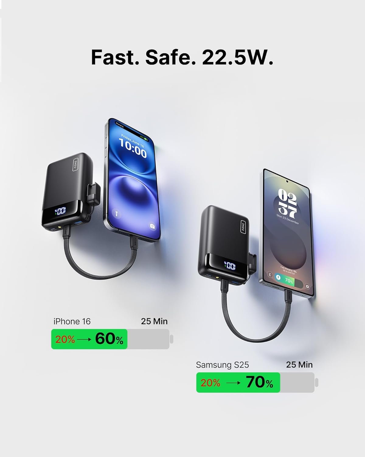 Precio especial con descuento: Cargador portátil INIU, la batería externa de 20.000 mAh y carga rápida de 22,5 W más compacta. - Imagen 3