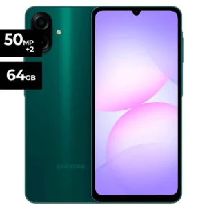 Celular 4G Samsung Galaxy A07 Verde 4GB RAM 64GB