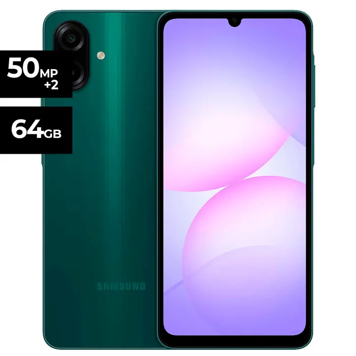 Celular 4G Samsung Galaxy A07 Verde 4GB RAM 64GB