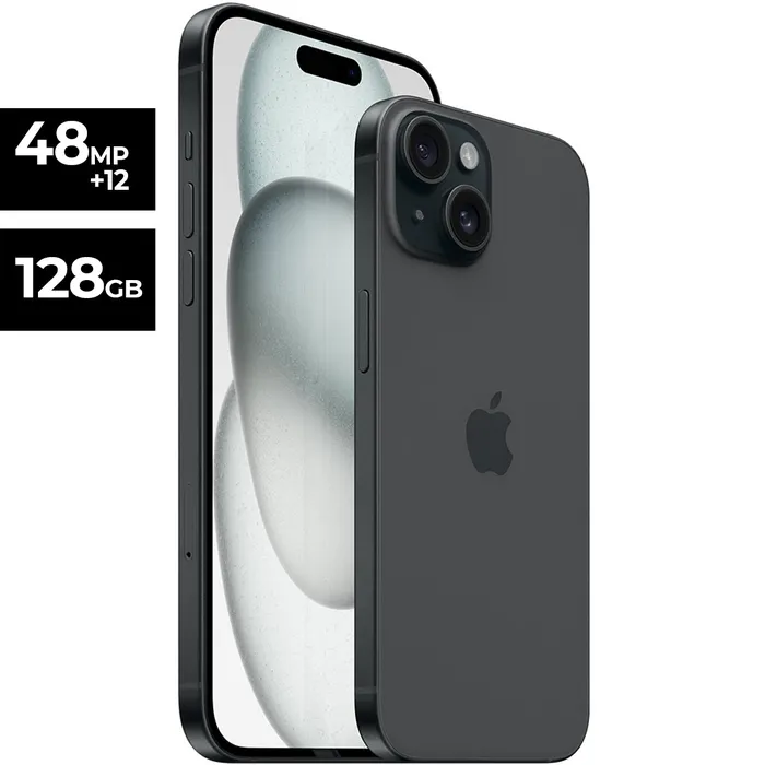 Celular 5G Apple iPhone 15 Negro 6GB RAM 128GB