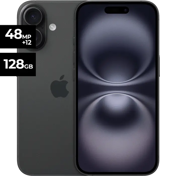 Celular 5G Apple iPhone 16 Negro 8GB RAM 128GB